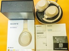 SONY WH-1000XM2 Headphones Gold with Box / accessories Tasted From Japan k36
