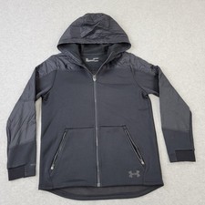 Under Armour Swacket Cold Gear Jacket Boys YLG Youth Large Loose Hoodie Full Zip