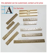 T-Slot Brass Font Letters Debossed Mold Hot Foil Stamp Copper Alphabet Press Set