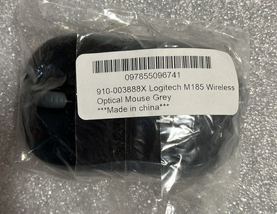Logitech M185 Wireless Optical Mouse USB Nano Receiver Grey