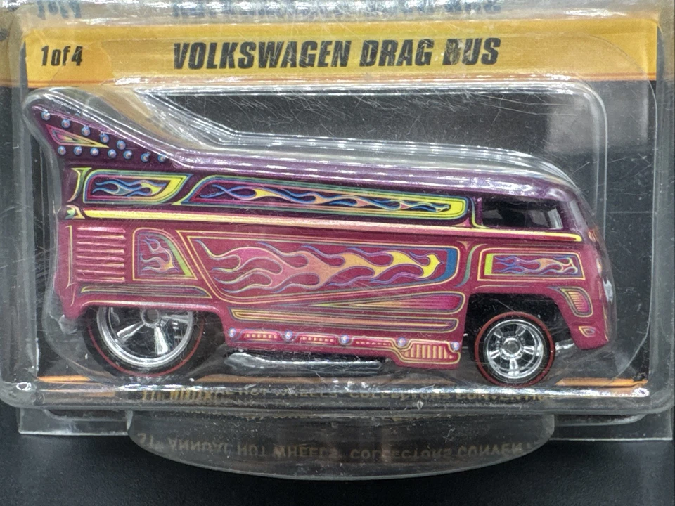 Low # 2017 Hot Wheels 31st Convention PINK VW VOLKSWAGEN DRAG BUS 00282/02800 - Image 2 of 4