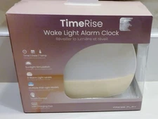 New TIMERISE WAKE LIGHT ALARM CLOCK Press Play HTG Brands Sunlight Simulation