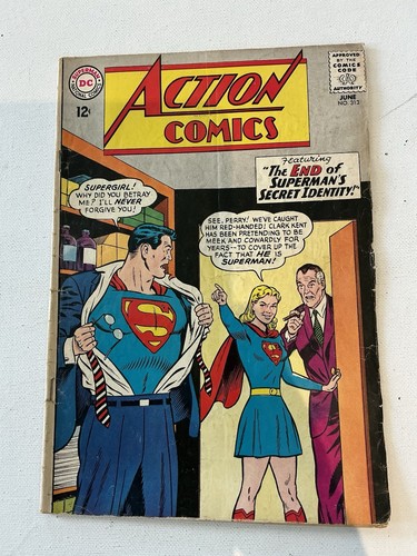 Action Comics #313 June 1964 Low Grade Lex Luther’s Sister End Of Secret Identit