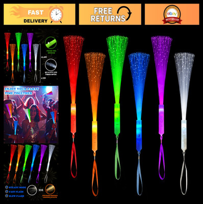 Glow in the Dark Fiber Optic Lights - 24 Pack, Bright Light Up Toys for Kids, Pa