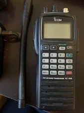 ICOM VHF Air Band Transceiver IC-A6 With Antenna Charging Base And Power Cord
