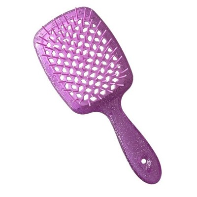 Curl Defining Brush Vented Hair Hairbrush for Wet & Dry Glitter Purple 