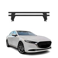 Menabo DachträGer GrundtäGer FüR Mazda 3 BP 2019-2026 50Kg Alu Schwarz 2 Tlg