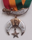 Vintage Masonic Freemason Aladdin Temple Membership Ribbon Neck Lanyard Medal — photo 2