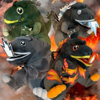 Full set of four Diamond Preview Select Zipper Mouth Godzilla plush 