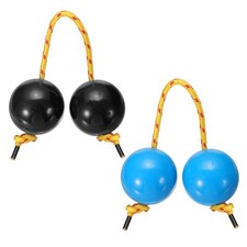 Rhythm African Shaker Kashaka with Yellow Rope for Party 2 Pack, Black/Blue 
