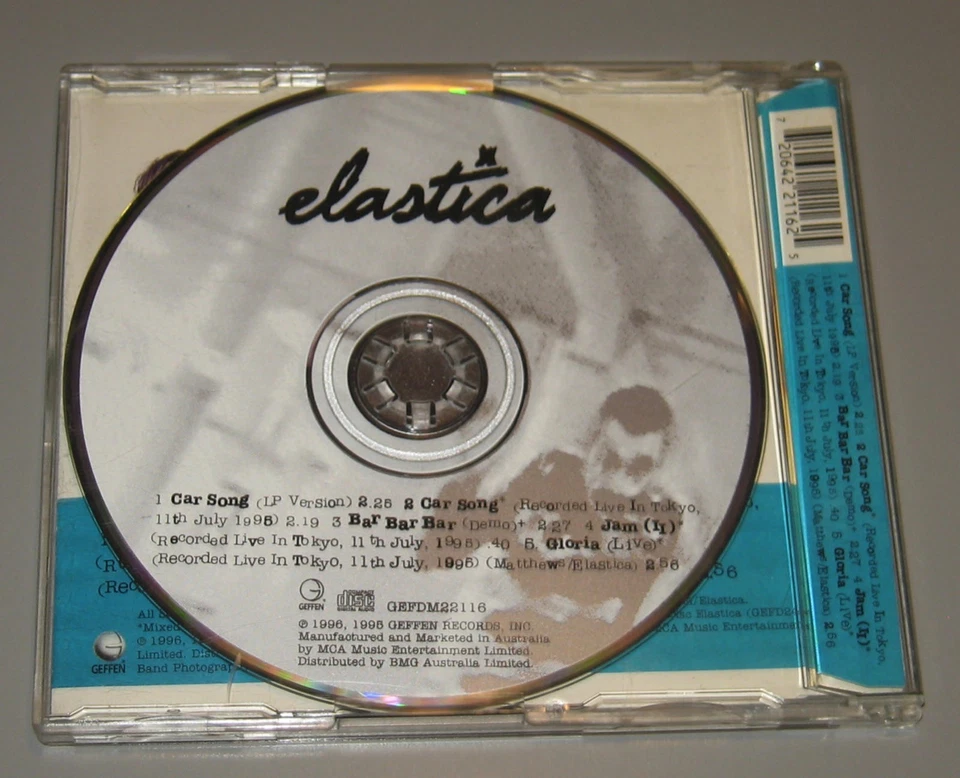 Elastica - Car Song 5-Track Maxi-Single (CD, 1996, Geffen Records (Australia)) - Image 2 of 4