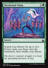 Light Play, English MTG Regular Skyshroud Claim Battlebond Magic the Gathering