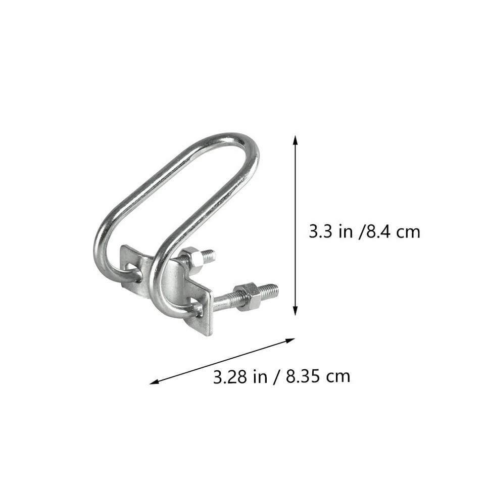 Porta di ombrello da patio esterno a forma di a U per triciclo (argento) - Immagine 4 di 4