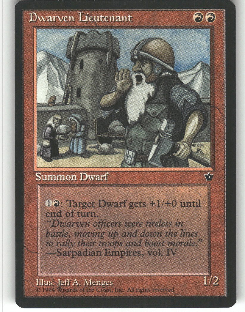 Dwarven Lieutenant - Fallen Empires - MTG - Uncommon - # - NM