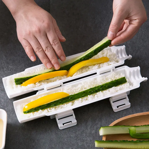 Quick Sushi Maker Rullo Fai-da-Te per Riso, Verdure e Carne – Gadget Cucina - Foto 4 di 19