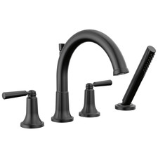 Delta T4735-BL Saylor Roman Tub Trim with Hand Shower Matte Black