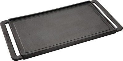 Reversible Cast Iron Grill/Griddle Plate, 15.75  x 9  Pre-Seasoned Cooking Sur