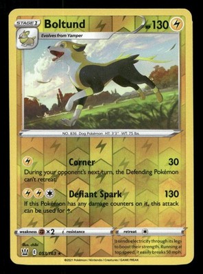 Boltund 053/163 Battle Styles Reverse Holo NM/M Pokemon