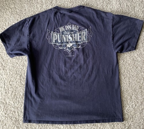 Vtg  Big Dogs T-Shirt Biker Style Big Dog Dad the original Punisher Tribal Sz XL