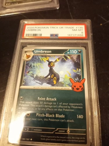 Umbreon 130/197 Trick or Trade 2024 Graded Pokemon Slab Psa 8
