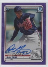 2020 Bowman Chrome Prospects Purple Refractor /250 Jasseel De La Cruz Auto 7iu