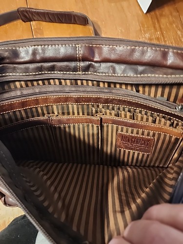 Jack Georges Voyager Large Triple Gusset Travel Briefcase Beautiful Leather EUC - Picture 5 of 16