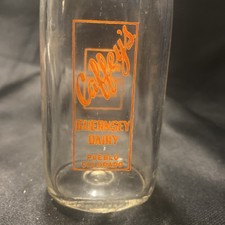 Caffey’s Guernsey Dairy Half Pint Milk Bottle