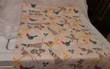 Vintage Feedbag Fabric South Western Design.Lot of 2.Good Condition