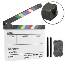 Movie Clapboard Clapper Board Photo Prop Mini Acrylic Professional Film Cut