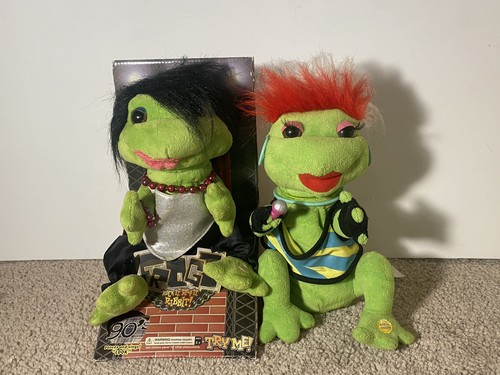 Gemmy Frogz Lot of 2 Rock It Rap It Ribbit Look and Party Started 2005 Works