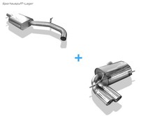 FOX Racing-Anlage Audi S3 8P Sportback quattro 2x90mm abgeschrägt + Absorber