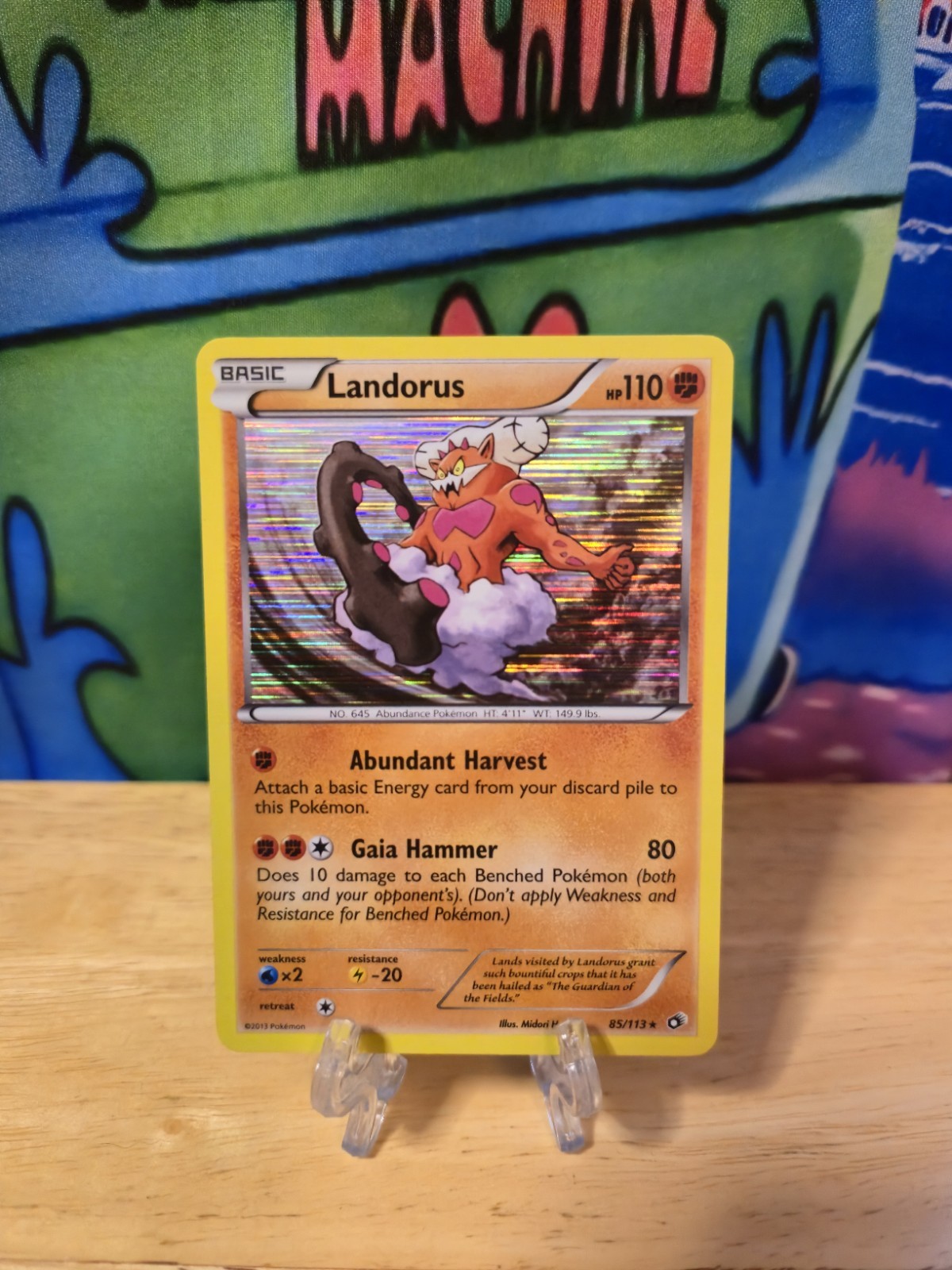 Pokémon TCG Landorus Legendary Treasures 85/113 Holo Holo Rare NM W Slv & T Ldr!