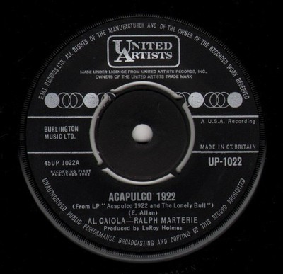Al Caiola - Ralph Marterie - Acapulco 1922 (7'', Single)