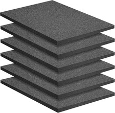 6 Pcs Polyurethane Foam Sheets- 16 X 12 X 1 Inch Tool Box Polyurethane Pads- Cut