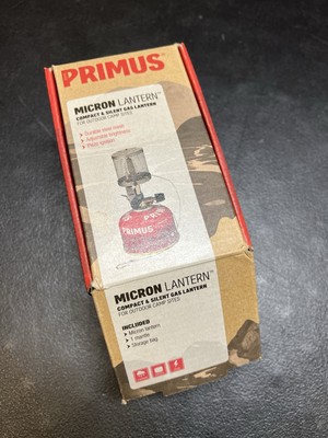 Primus Micron gas lamp lantern light adjustable bright ignition hanging system