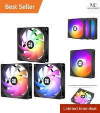 Quiet 120mm ARGB PWM Fan - 66.17 CFM High Airflow for Desktop Cooling 3x