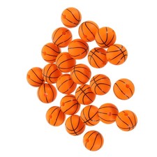 30Pcs Sports Ball Beads,12mm Silicone Round Spacer Focal Beads, Rubber Loose