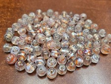 500 PCS RED GLASS GLASS ROUND BEADING BEADS DIY 8MM