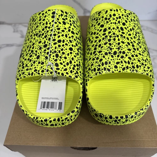 Scarpe Nike Calm Slide Electric Print NS Volt nere HF1067 700 uomo taglia 13 nuove