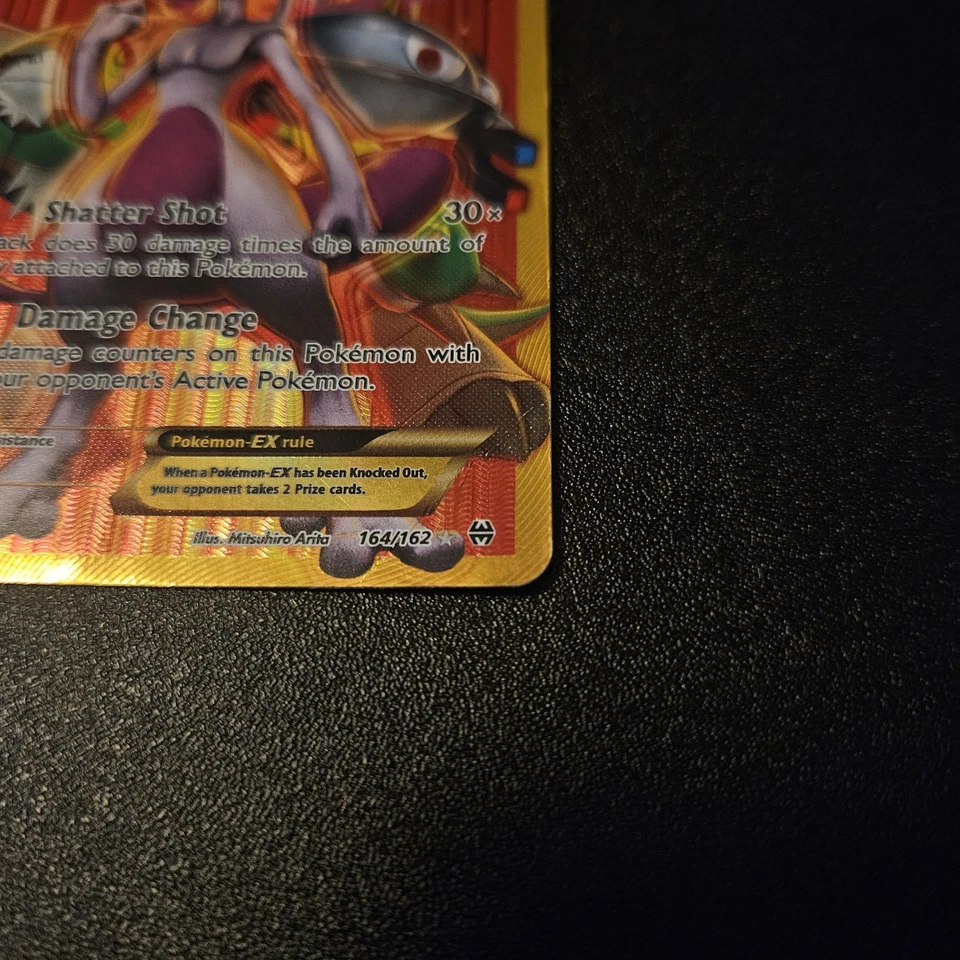 Pokémon Mewtwo EX TCG Full Art Holo Rare Card Breakthrough-Secret 164/162 - Image 4 of 4