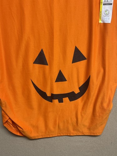NWT Time & Tru Maternity Top Size L 12-14 Halloween Ruched Fitted Stretch Orange - Picture 2 of 11