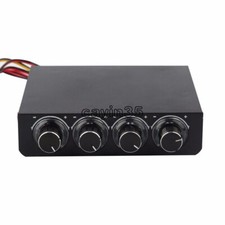 3.5" PC HDD CPU 4 Channel Fan Speed Controller Control Led Cooling Front Panel