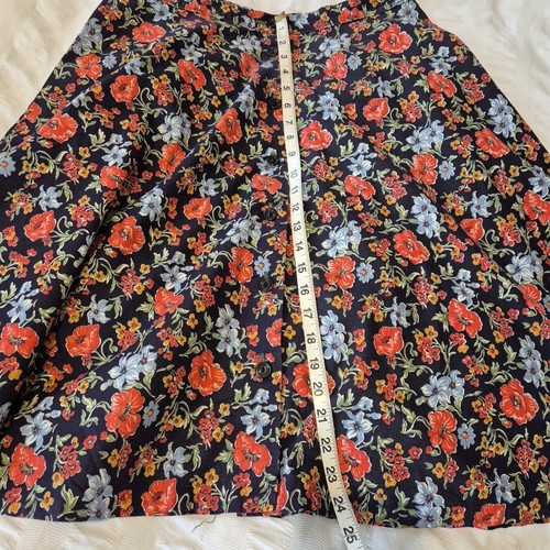 St Michael Skirt Floral Print A Line Button Front Marks Spencer 18 Vintage 1980s - Picture 8 of 10