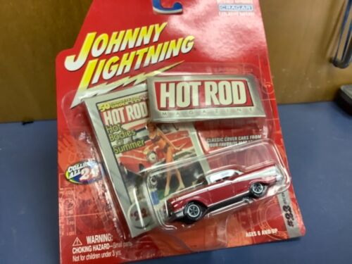 JOHNNY LIGHTNING 1957 Chevy bel air rosso PERSONALIZZATO Hot rod CHEVY 1/64 JL sciolto - Foto 3 di 4