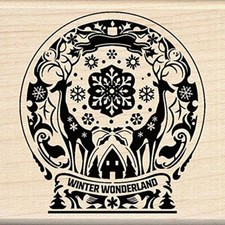 Inkadinkado Mindscape Snow Globe Wood Stamp
