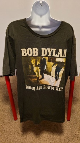 Bob Dylan Tour T Shirt Rough And Rowdy Ways 2022 Green Front/Back Print XXL
