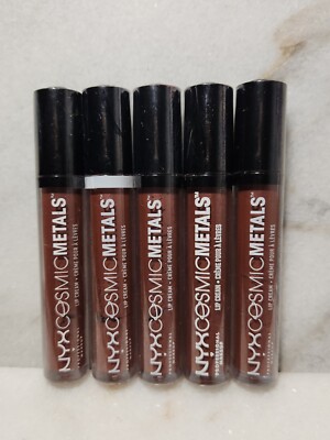 Lot Of 5-NYX Cosmic Metals Lip Cream Elite CMLC18 ELITE .