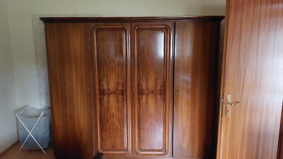 Komplettes antikes Schlafzimmer  Nussbaum Furnier Glas Spiegel 