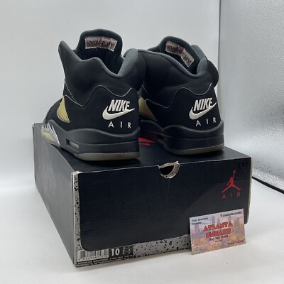 Size 10 - Jordan 5 OG Mid Metallic Silver Black Suede