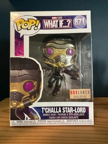 Funko POP! Marvel #871 T'Challa Star-Lord Metallic What If...? Box Lunch